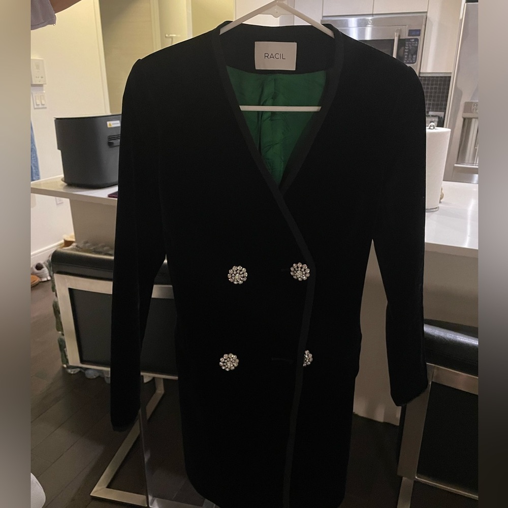 Racil Laura Velvet Mini Blazer Dress Size 34